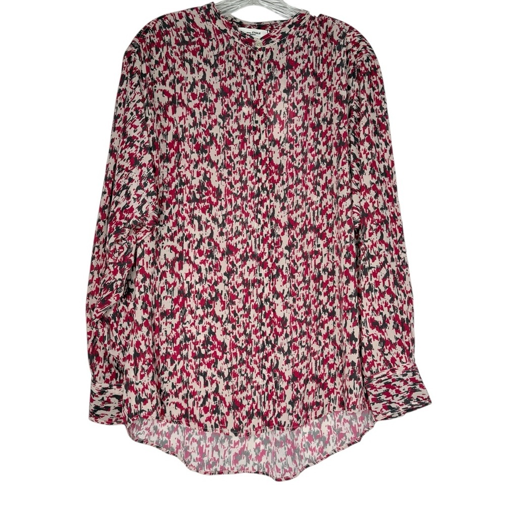 Isabel Marant Étoile Catchell Blouse – Raspberry Print – Size 38 (US 6/8) - Picture 2 of 5